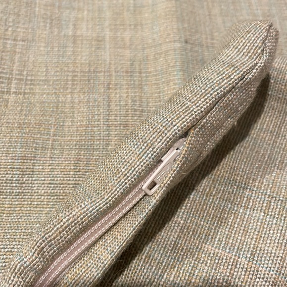 14" x 20" Lumbar Pillow Cover, Light Olive Green Pillow, Tassel Detail - Picture 4 of 13